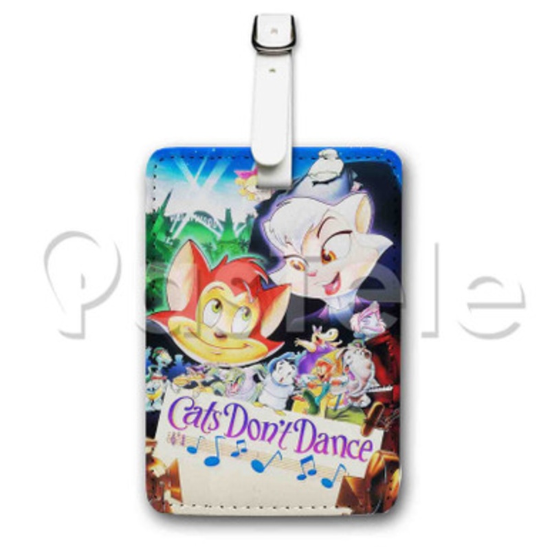 Cats Don t Dance Custom Luggage Tags PU Leather Travel Baggage Name ID Labels Tag
