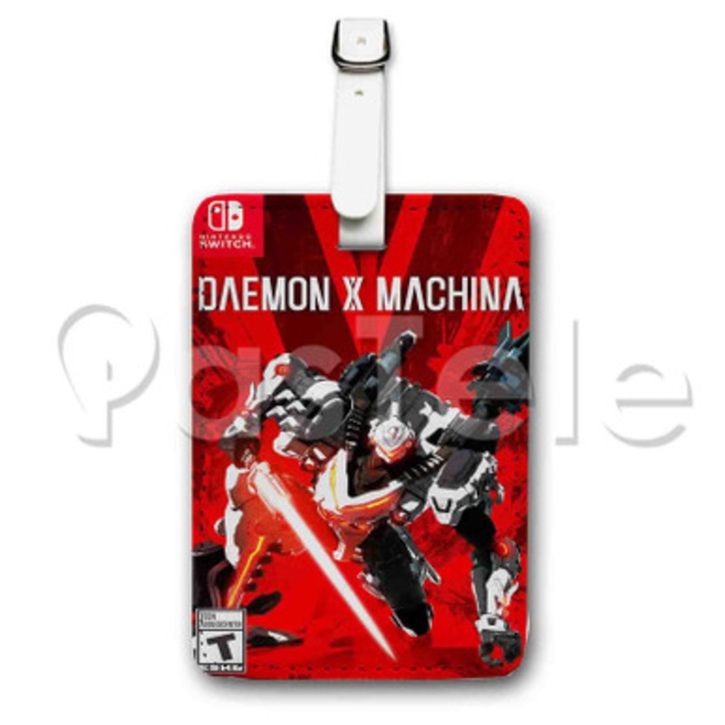 Daemon X Machina Custom Luggage Tags PU Leather Travel Baggage Name ID Labels Tag