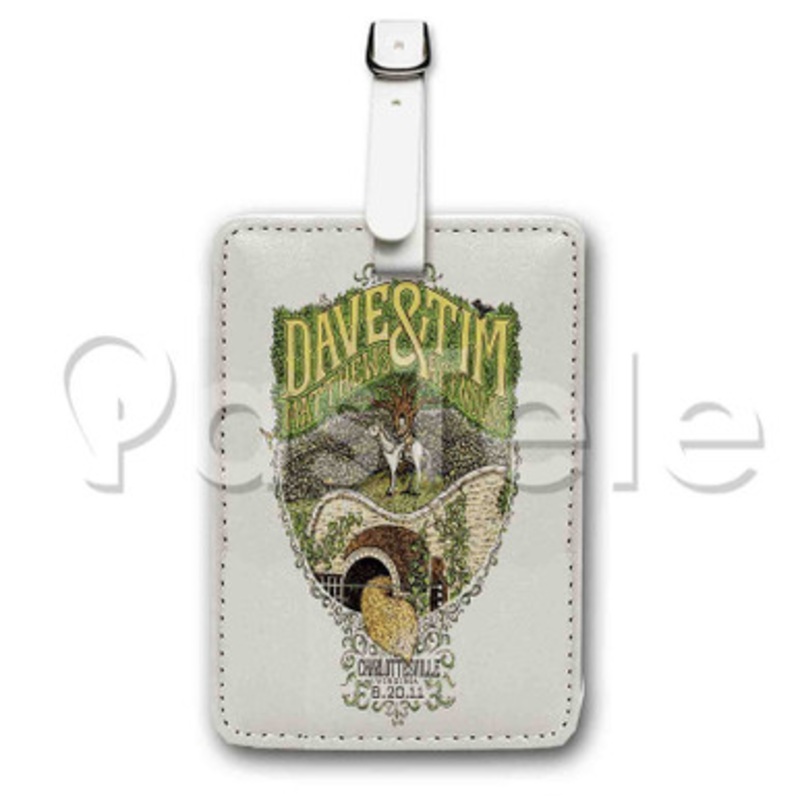 dave matthews band 2 Custom Luggage Tags PU Leather Travel Baggage Name ID Labels Tag