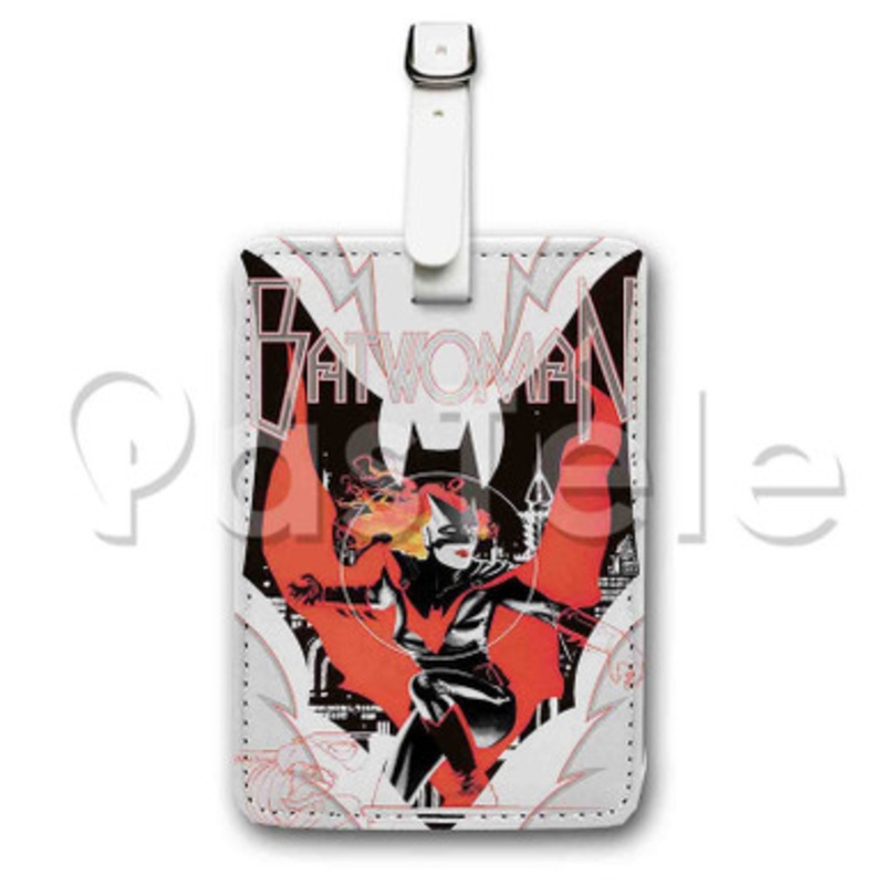DC Comics Batwoman Custom Luggage Tags PU Leather Travel Baggage Name ID Labels Tag