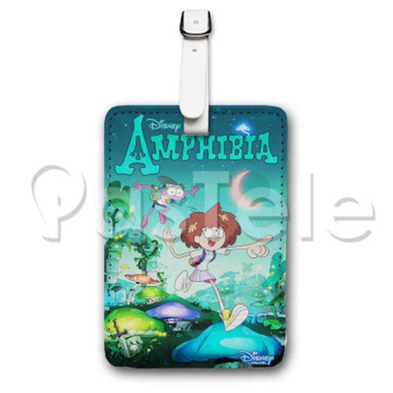 Disney Amphibia Custom Luggage Tags PU Leather Travel Baggage Name ID Labels Tag