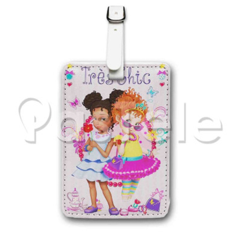 Disney Fancy Nancy Custom Luggage Tags PU Leather Travel Baggage Name ID Labels Tag