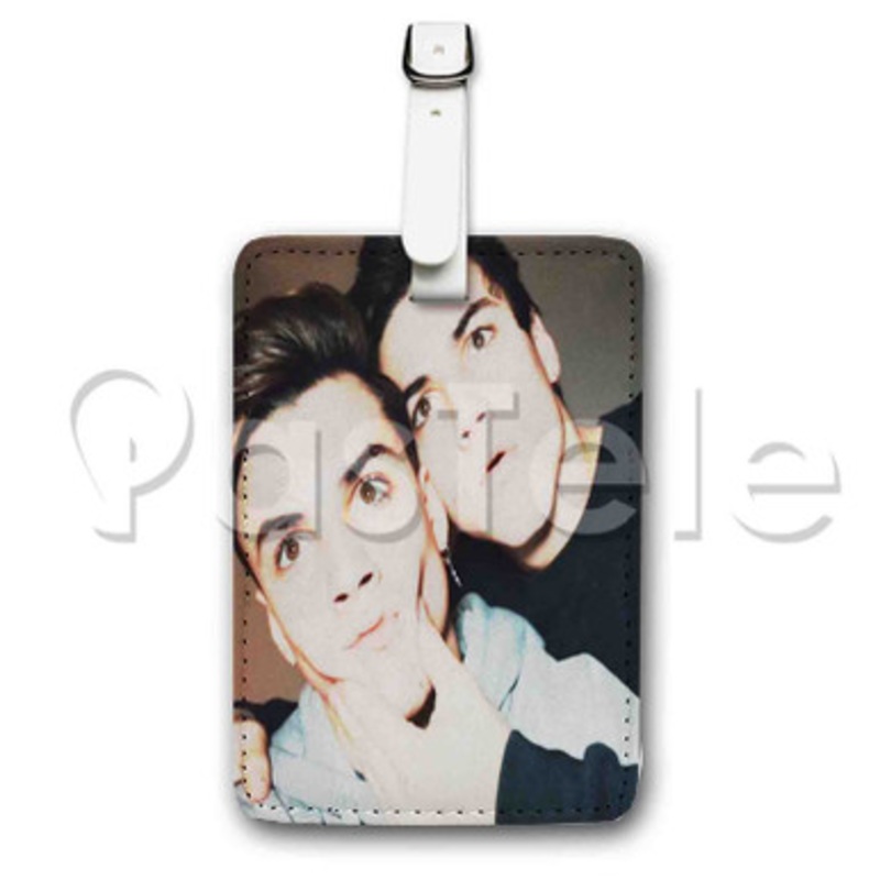 dolan twins 2 Custom Luggage Tags PU Leather Travel Baggage Name ID Labels Tag