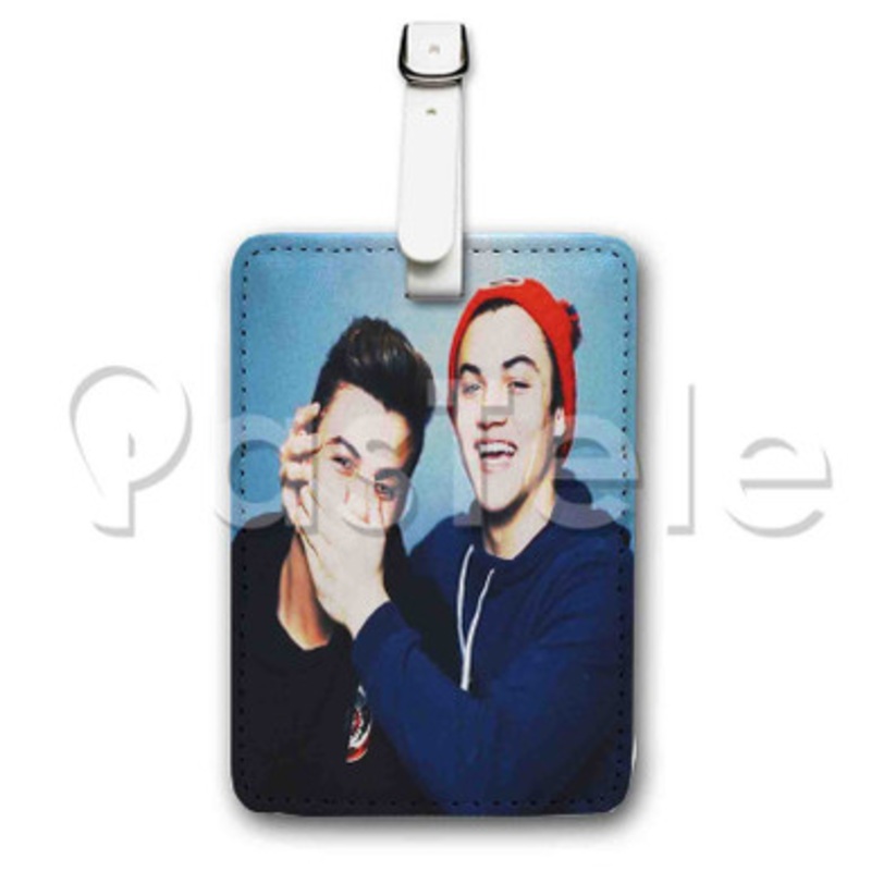 dolan twins Music Custom Luggage Tags PU Leather Travel Baggage Name ID Labels Tag