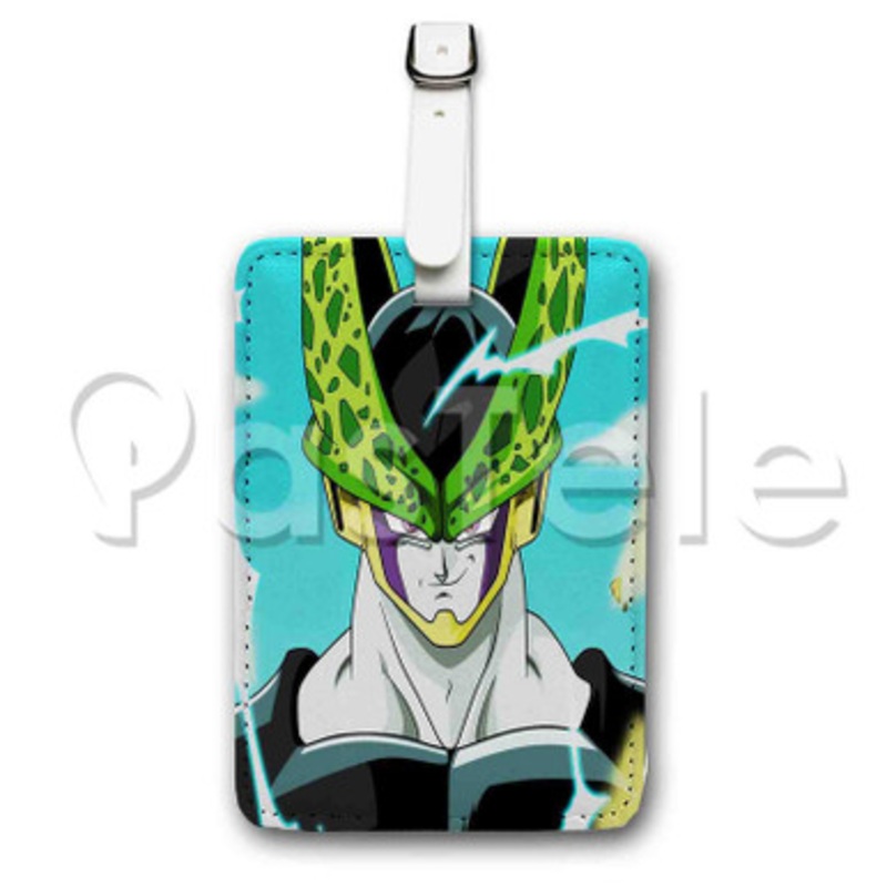 dragonball z cell Custom Luggage Tags PU Leather Travel Baggage Name ID Labels Tag