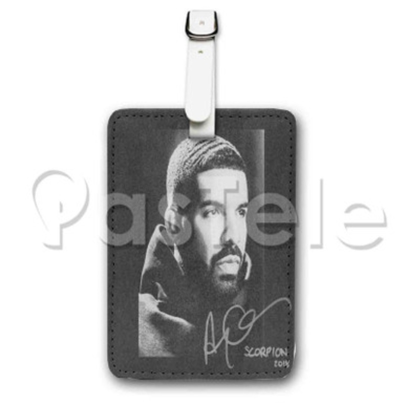 Drake Blue Tint Custom Luggage Tags PU Leather Travel Baggage Name ID Labels Tag