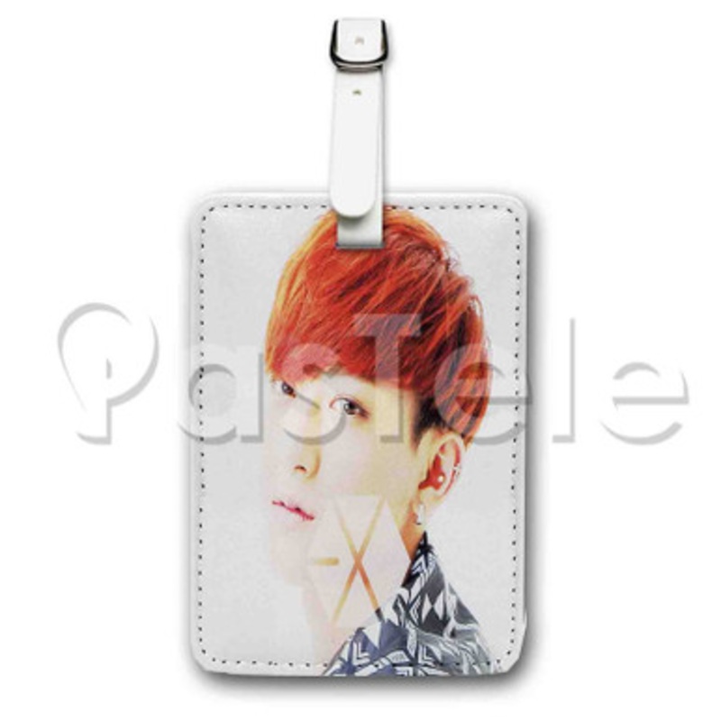 Exo Hu ng Zit o Custom Luggage Tags PU Leather Travel Baggage Name ID Labels Tag
