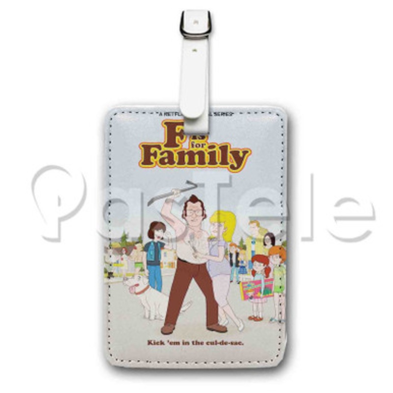 F Is for Family Custom Luggage Tags PU Leather Travel Baggage Name ID Labels Tag