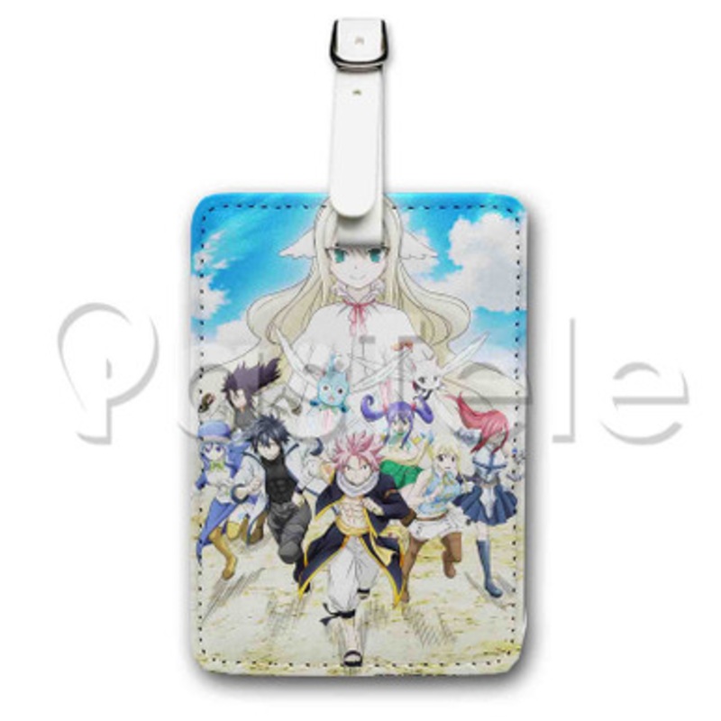 Fairy tail Anime Custom Luggage Tags PU Leather Travel Baggage Name ID Labels Tag