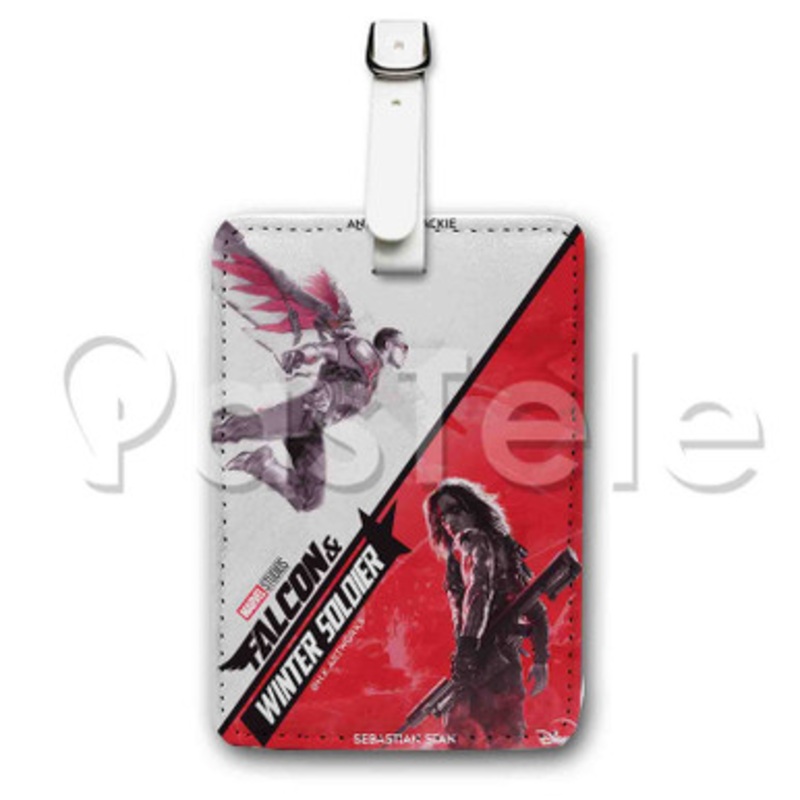falcon and winter soldier Custom Luggage Tags PU Leather Travel Baggage Name ID Labels Tag