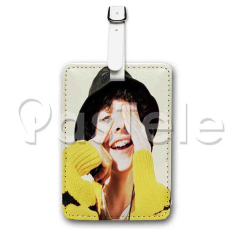 Finn Wolfhard Custom Luggage Tags PU Leather Travel Baggage Name ID Labels Tag