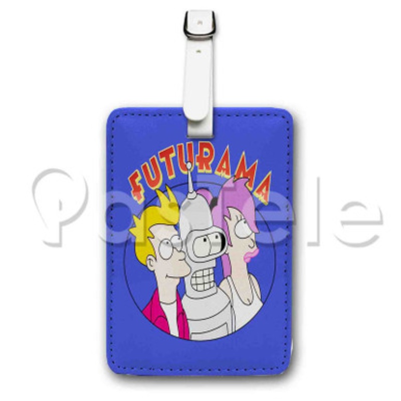 futurama Custom Luggage Tags PU Leather Travel Baggage Name ID Labels Tag