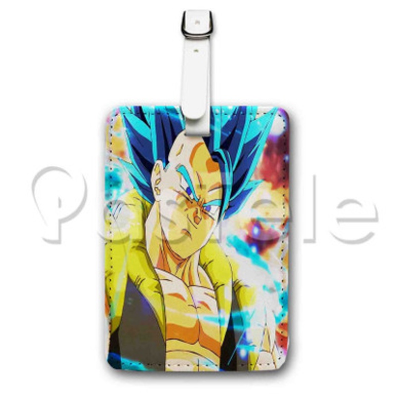 gogeta super saiyan blue Custom Luggage Tags PU Leather Travel Baggage Name ID Labels Tag