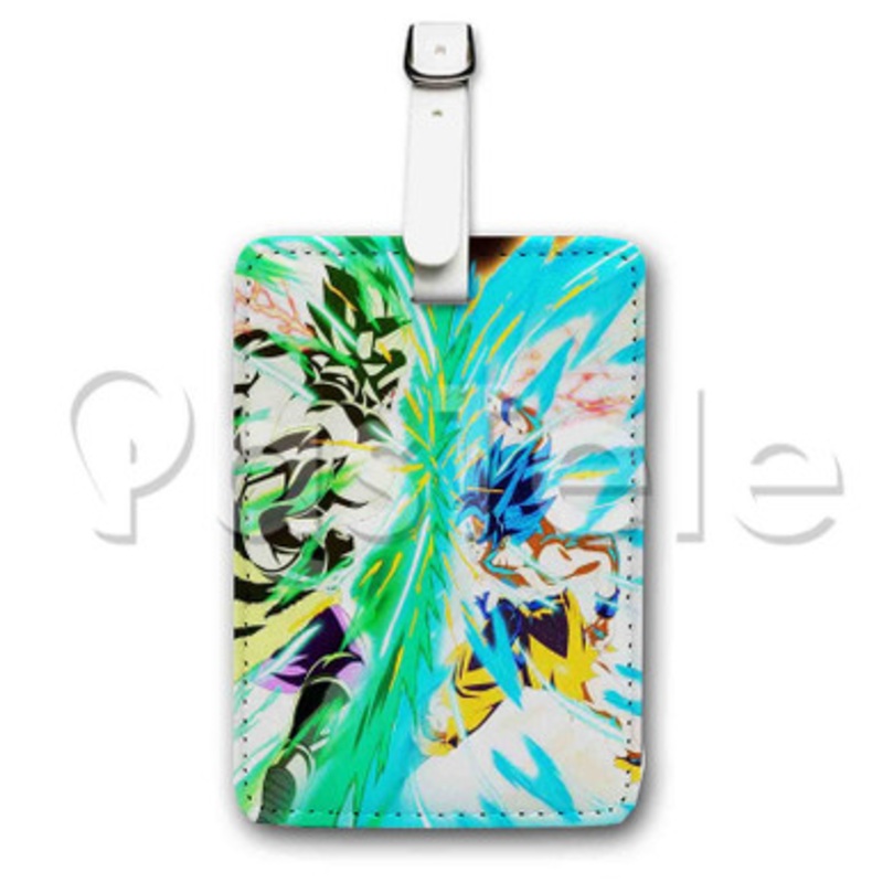 goku vs broly Custom Luggage Tags PU Leather Travel Baggage Name ID Labels Tag