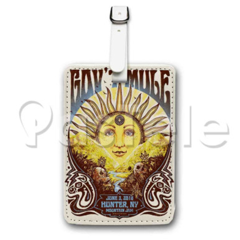 Gov t Mule Custom Luggage Tags PU Leather Travel Baggage Name ID Labels Tag