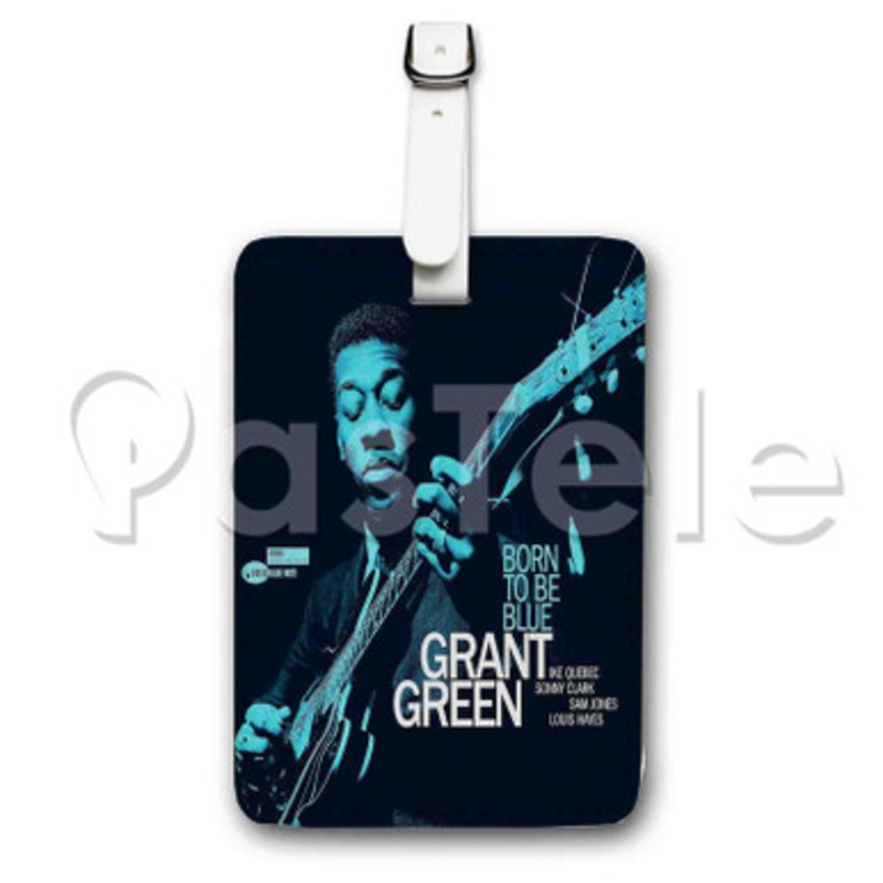 Grant Green Born To Be Blue Custom Luggage Tags PU Leather Travel Baggage Name ID Labels Tag