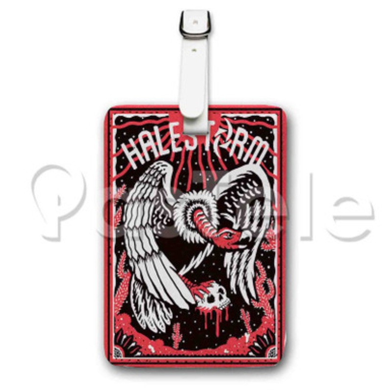 Halestorm Custom Luggage Tags PU Leather Travel Baggage Name ID Labels Tag