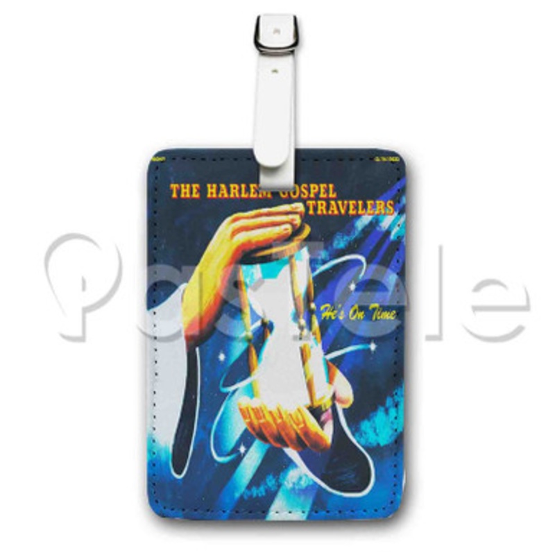 Harlem Gospel Travelers He s On Time Custom Luggage Tags PU Leather Travel Baggage Name ID Labels Tag