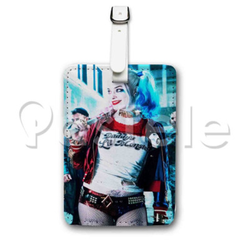 Harley Quinn Custom Luggage Tags PU Leather Travel Baggage Name ID Labels Tag