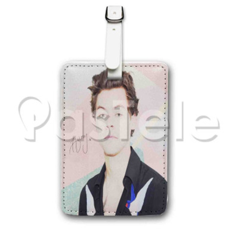 harry styles 2 Custom Luggage Tags PU Leather Travel Baggage Name ID Labels Tag