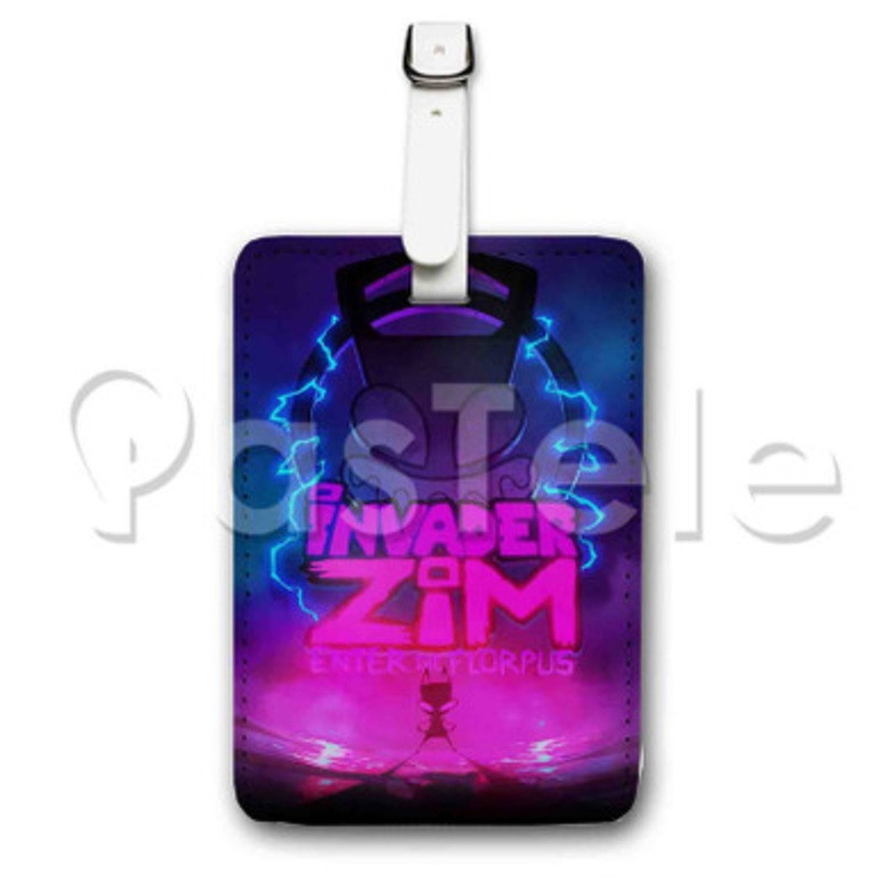 Invader Zim Enter The Florpus Custom Luggage Tags PU Leather Travel Baggage Name ID Labels Tag