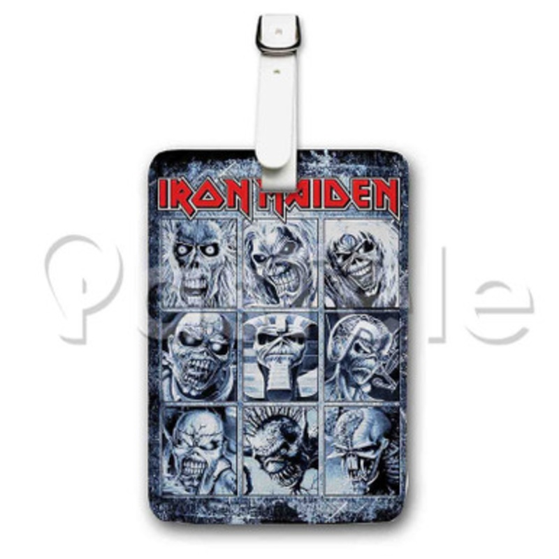 Iron Maiden Album Custom Luggage Tags PU Leather Travel Baggage Name ID Labels Tag