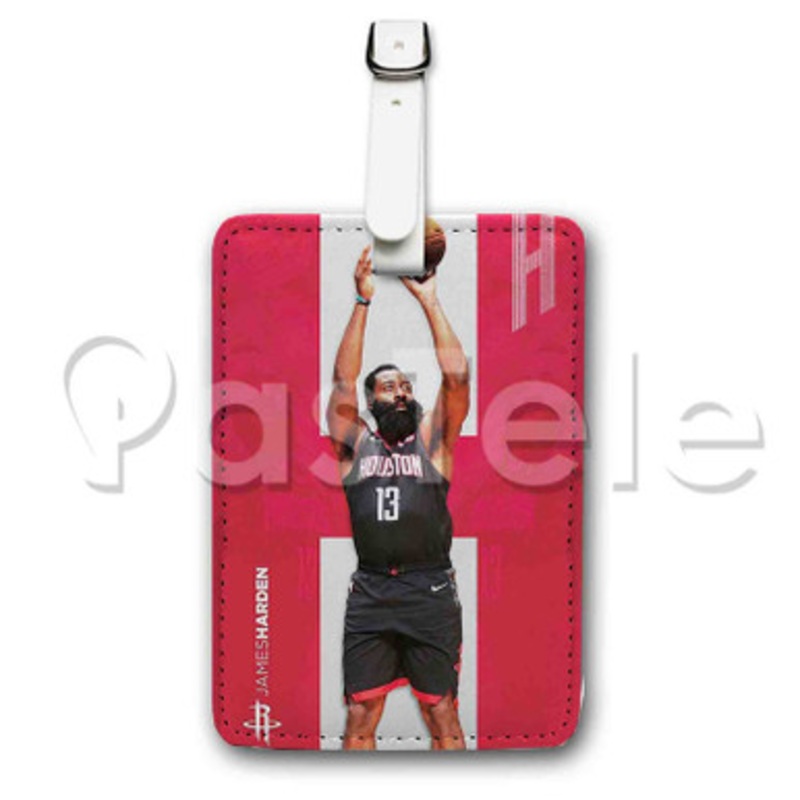 James Harden Houston Rockets NBA Custom Luggage Tags PU Leather Travel Baggage Name ID Labels Tag