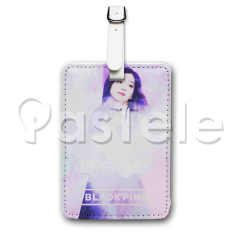 Jisoo Black Pink Custom Luggage Tags PU Leather Travel Baggage Name ID Labels Tag