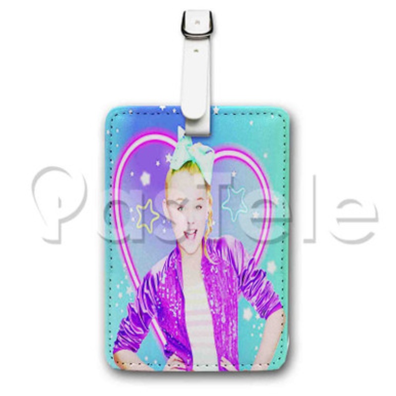 Jojo Siwa 2 Custom Luggage Tags PU Leather Travel Baggage Name ID Labels Tag