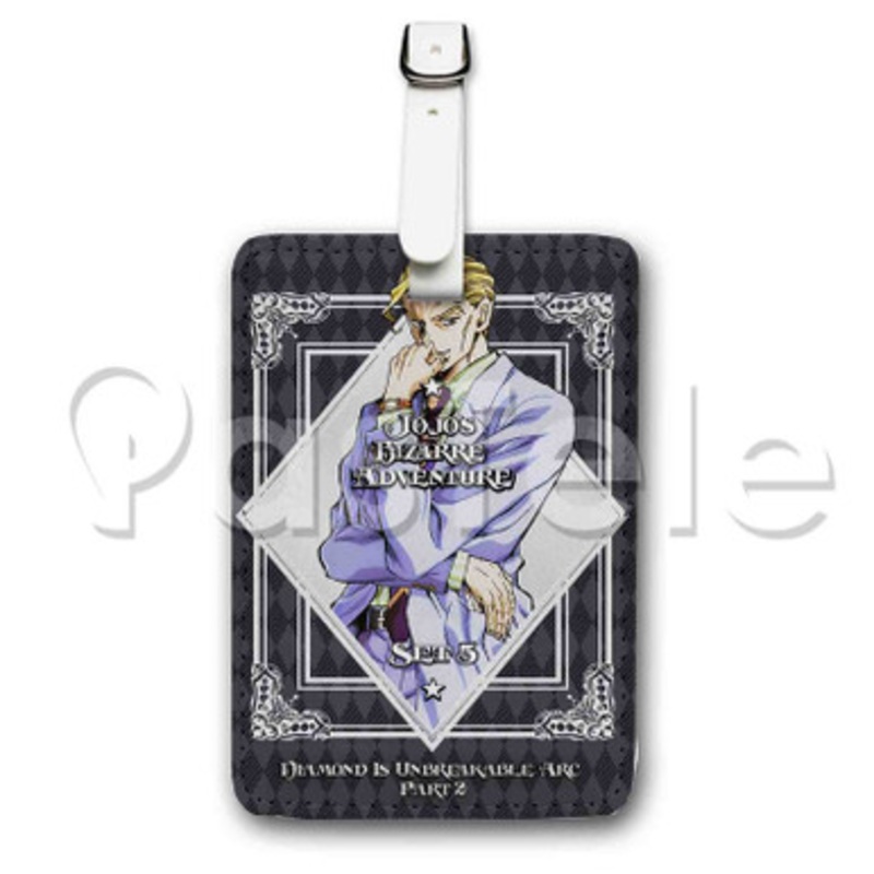 Jojos Bizarre Adventure Diamond is Unbreakable Custom Luggage Tags PU Leather Travel Baggage Name ID Labels Tag