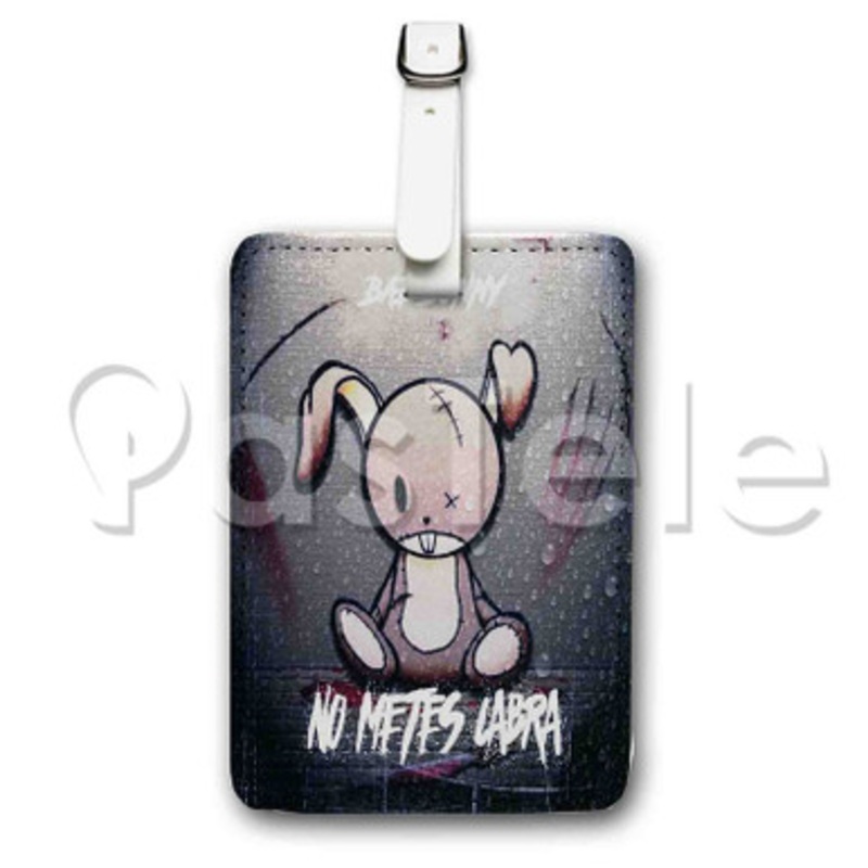 Bad Bunny Tu No Metes Cabra Custom Luggage Tags PU Leather Travel Baggage Name ID Labels Tag