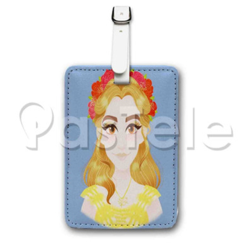 Belle Beauty and The Beast Custom Luggage Tags PU Leather Travel Baggage Name ID Labels Tag