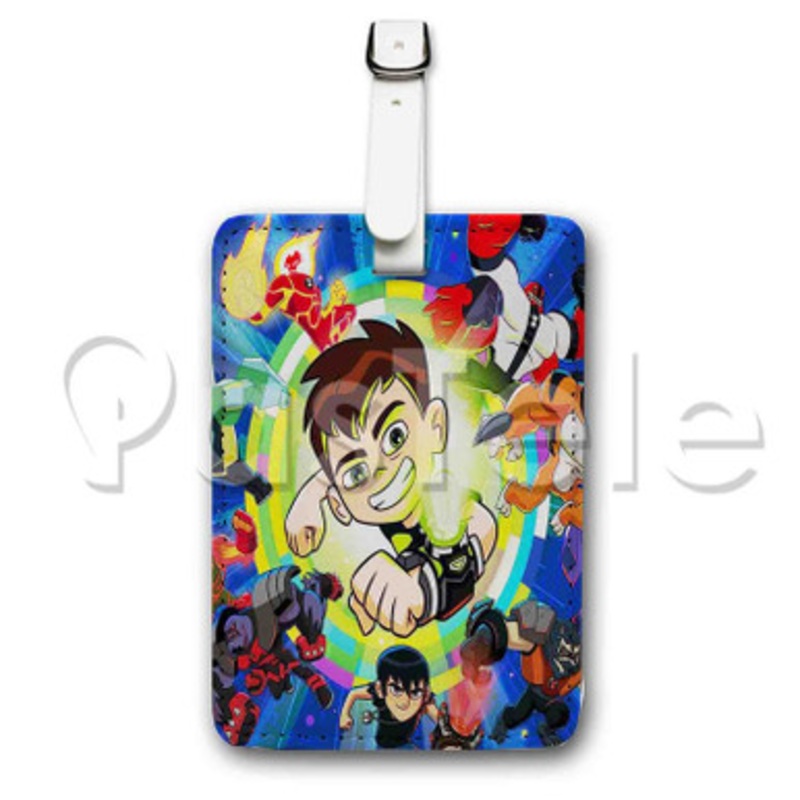 Ben 10 Custom Luggage Tags PU Leather Travel Baggage Name ID Labels Tag