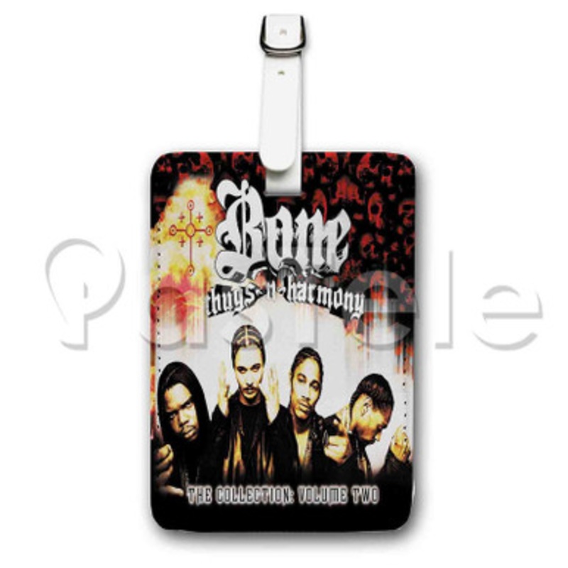 Bone Thugs N Harmony Custom Luggage Tags PU Leather Travel Baggage Name ID Labels Tag