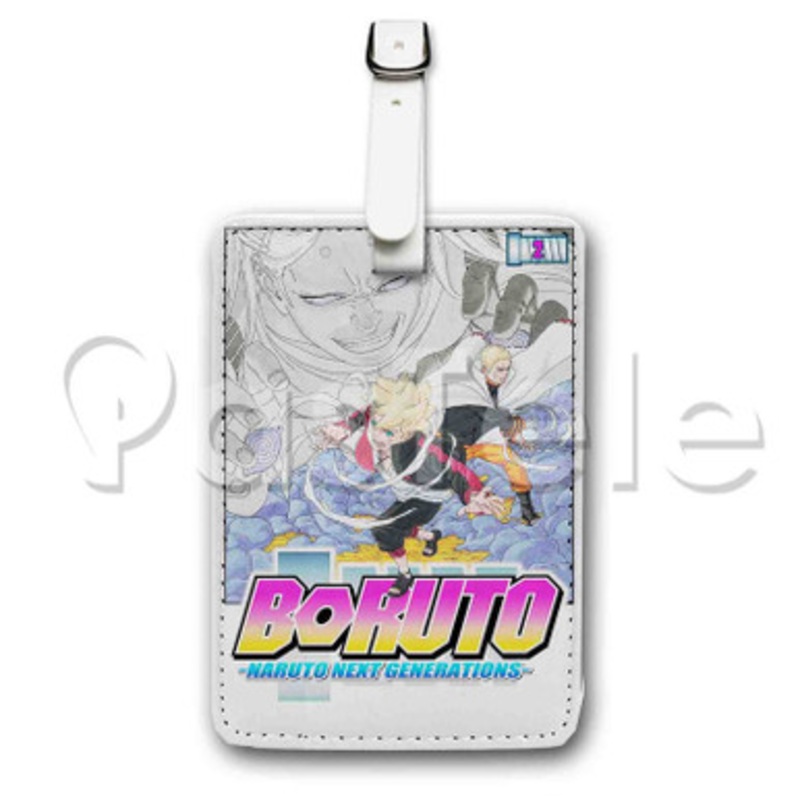 Boruto Naruto Next Generations Custom Luggage Tags PU Leather Travel Baggage Name ID Labels Tag