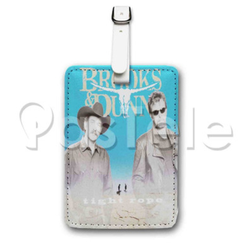 Brooks Dunn Tight Rope Custom Luggage Tags PU Leather Travel Baggage Name ID Labels Tag