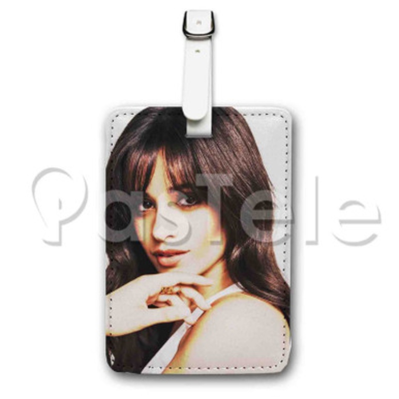 Camila Cabello Beautiful Custom Luggage Tags PU Leather Travel Baggage Name ID Labels Tag