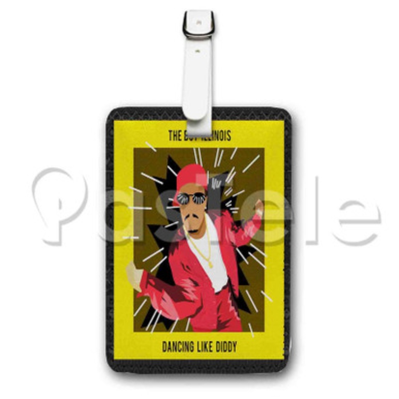 Dancing Like Diddy The Boy Illinois Custom Luggage Tags PU Leather Travel Baggage Name ID Labels Tag