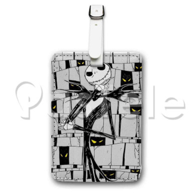 Disney Tim Burton s The Nightmare Before Christmas Custom Luggage Tags PU Leather Travel Baggage Name ID Labels Tag