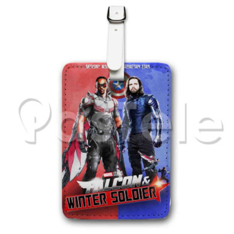 Falcon and Winter Soldier 2 Custom Luggage Tags PU Leather Travel Baggage Name ID Labels Tag