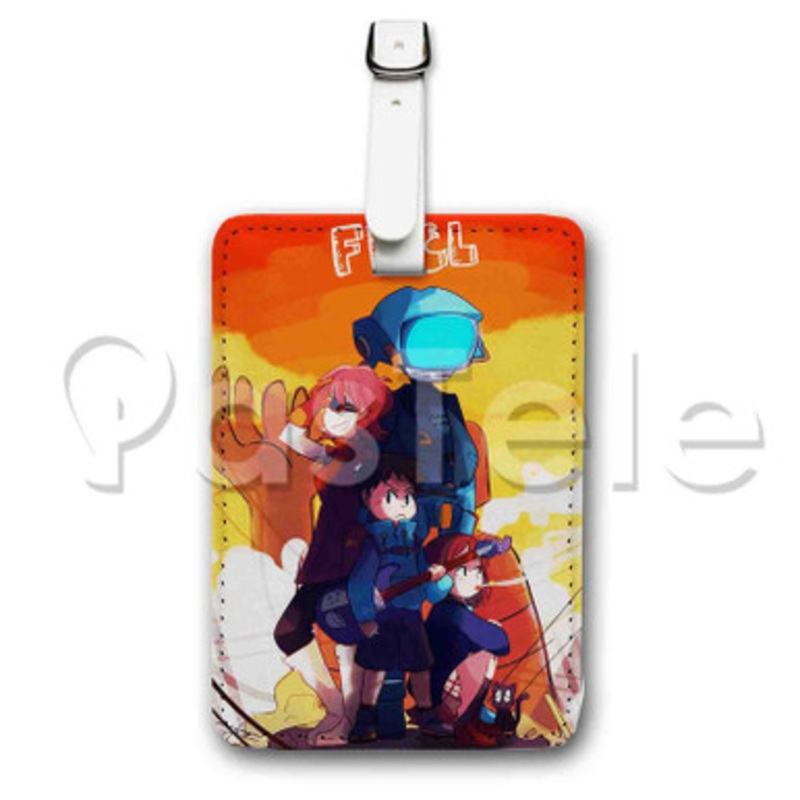 FLCL Canti and Takkun Custom Luggage Tags PU Leather Travel Baggage Name ID Labels Tag