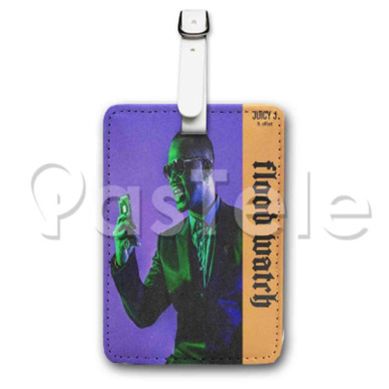 Flood Watch Juicy J Feat Offset Custom Luggage Tags PU Leather Travel Baggage Name ID Labels Tag