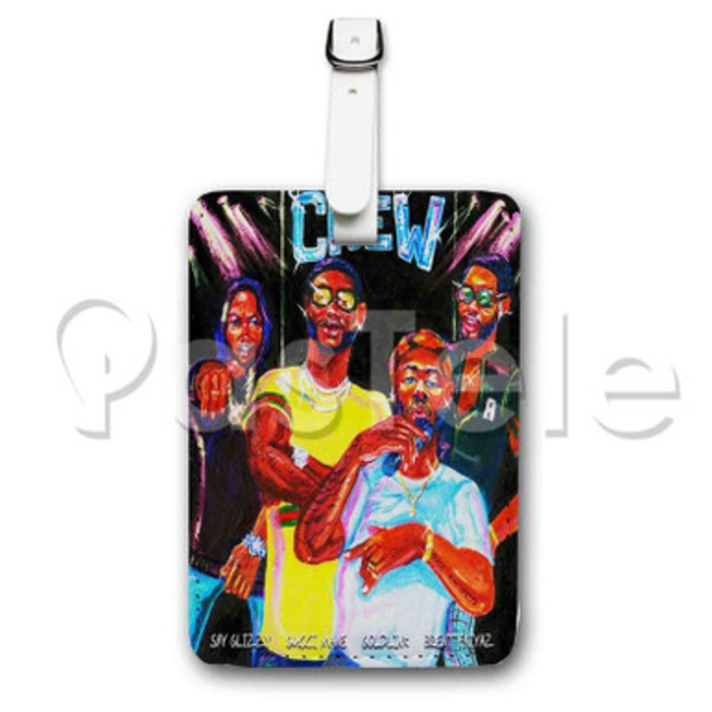 Gold Link Crew Custom Luggage Tags PU Leather Travel Baggage Name ID Labels Tag