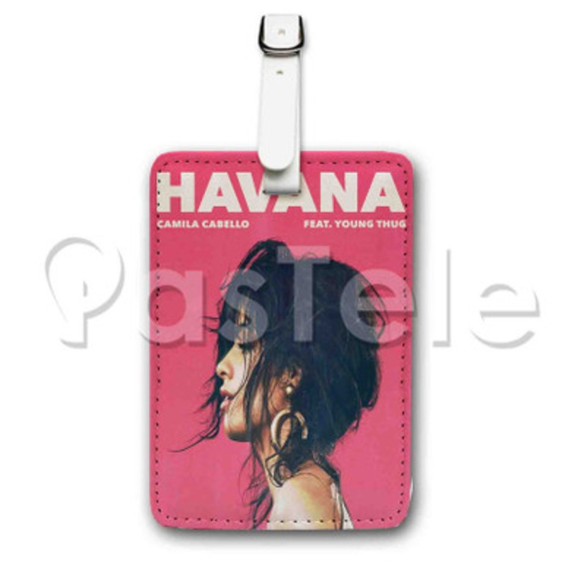 Havana Camila Cabello Feat Young Thug Custom Luggage Tags PU Leather Travel Baggage Name ID Labels Tag