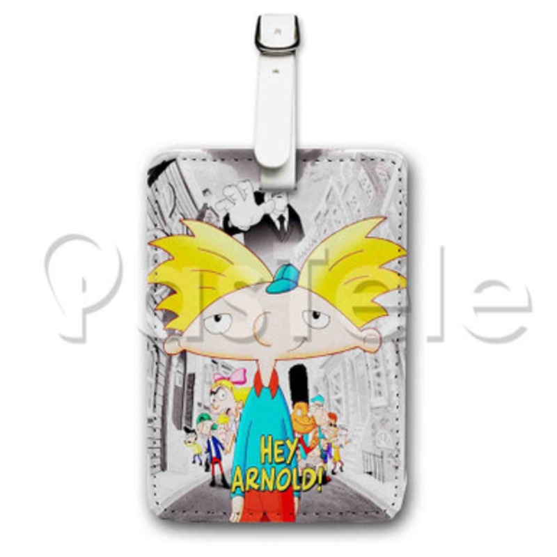 Hey Arnold Custom Luggage Tags PU Leather Travel Baggage Name ID Labels Tag