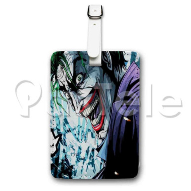 joker Movie Custom Luggage Tags PU Leather Travel Baggage Name ID Labels Tag
