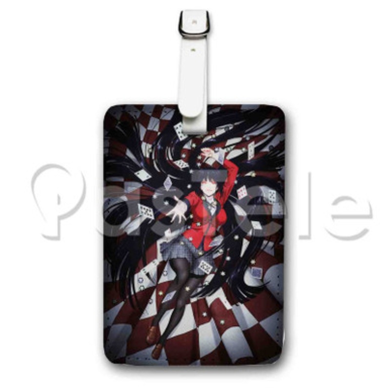 Kakegurui Anime Custom Luggage Tags PU Leather Travel Baggage Name ID Labels Tag