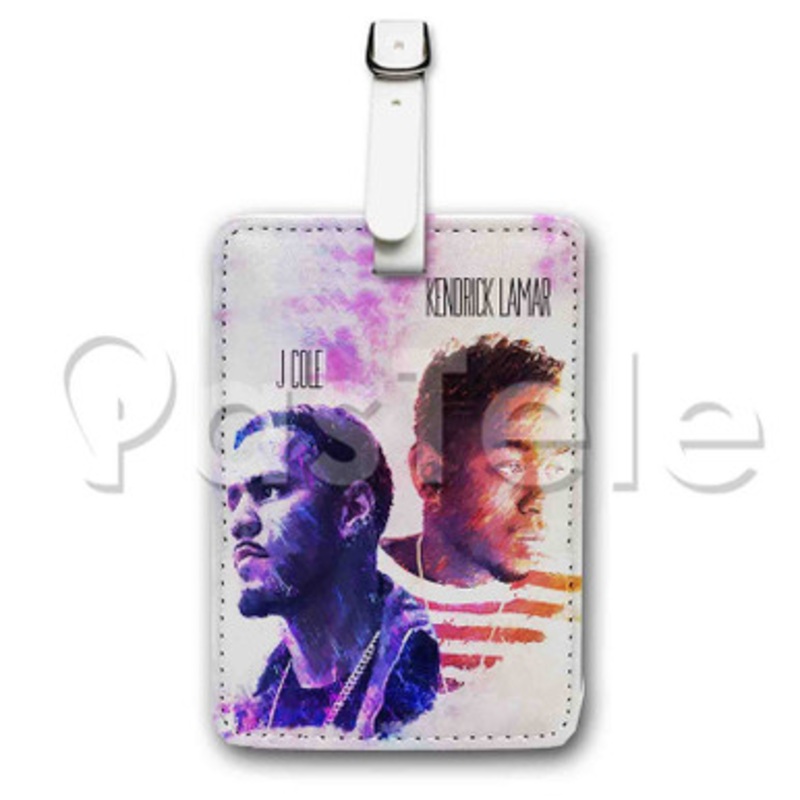 Kendrick Lamar And J Cole Custom Luggage Tags PU Leather Travel Baggage Name ID Labels Tag