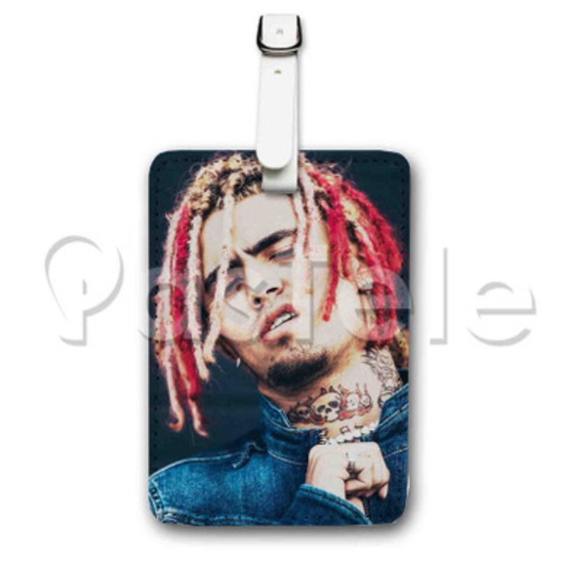 Lil Pump Red Custom Luggage Tags PU Leather Travel Baggage Name ID Labels Tag