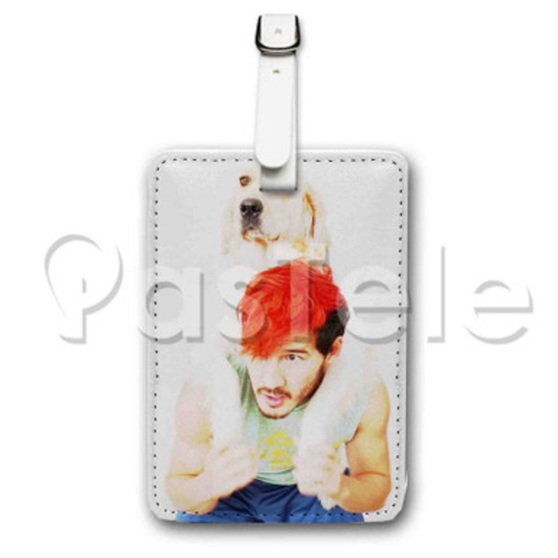 Markiplier Custom Luggage Tags PU Leather Travel Baggage Name ID Labels Tag